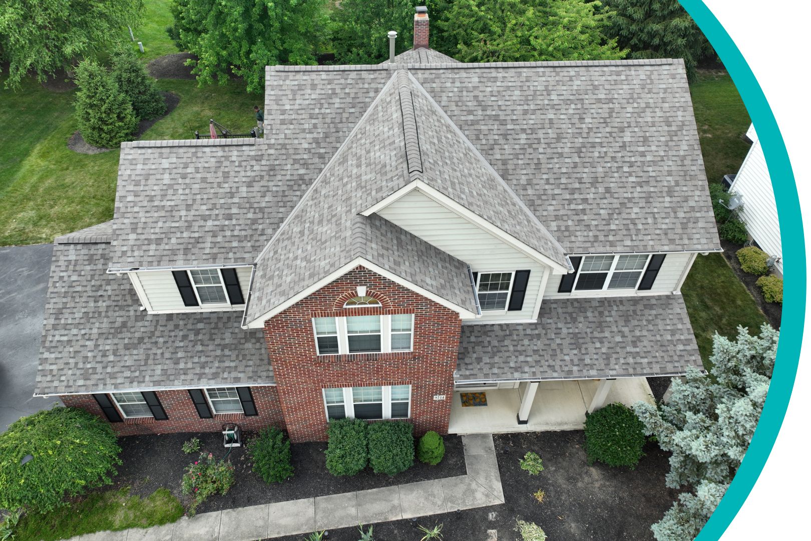 a new residential roof installed by the local experts at D1 Roofing in Columbus, OH