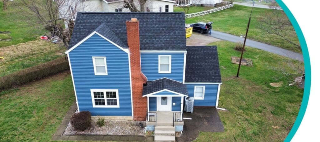 a home in Pittsburgh, PA, that has just undergone a professional roof replacement