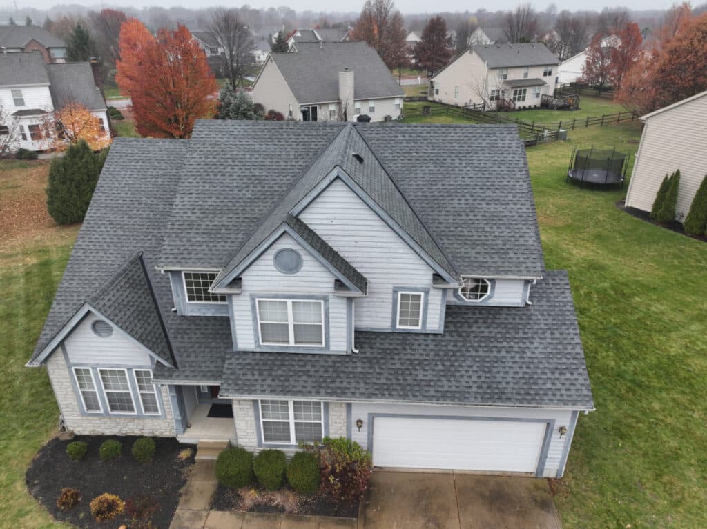 a home in Columbus, OH, that has just undergone an energy-efficient window installation upgrade