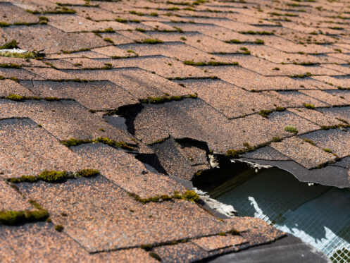 Roof damage in Powell, OH